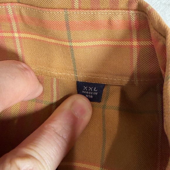 Men's XXL Burberry London Plaid Button-Down Shirt Brown and Orange Novacheck - Picture 3 of 10